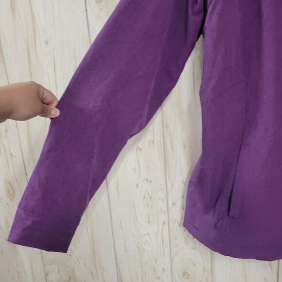 Kirkland Purple Zipper Up Fleece Lined Hooded Coat Jacket - Picture 2 of 7